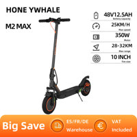 HONEYWHALE M2MAX-B Adult Electric Scooter 350W Motor 36V12.5Ah Battery City Escooter 10 Inch Tire Foldable E-Scooter