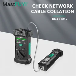 MASTFUYI 스마트 네트워크 케이블 테스터, RJ45 RJ11 LAN 케이블 테스터, 와이어 트래커, 리시버 네트워킹 도구, 네트워크 수리