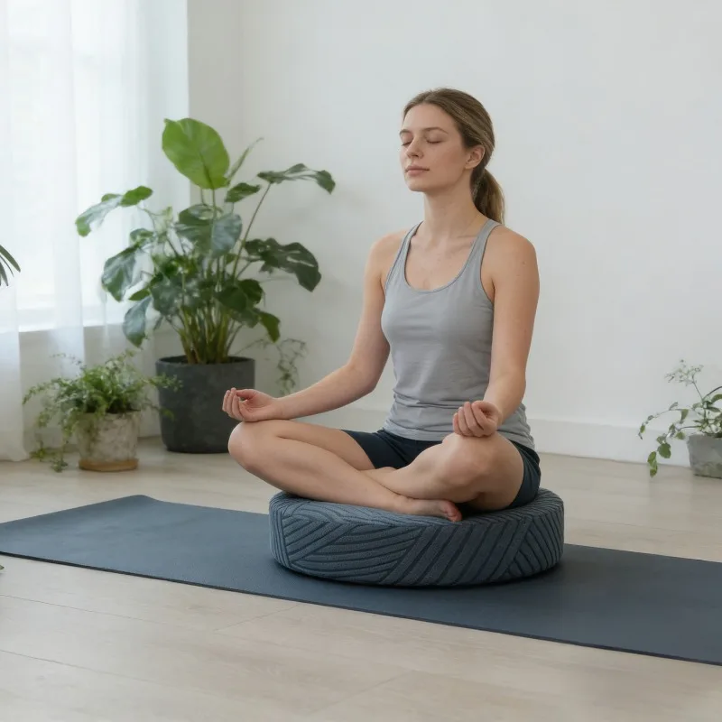 M/L Round Seat Cushion Cover Elastic Jacquard Chair Cover Floor Cushion Slipcover Putuan Tatami Cushion Covers for Living Room