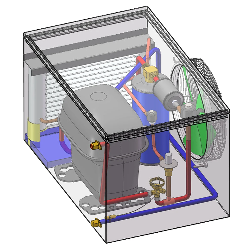 12cc/rev compact dimension compressor unit is great design for freezer air dryer and experiment cabinet as one stop solution