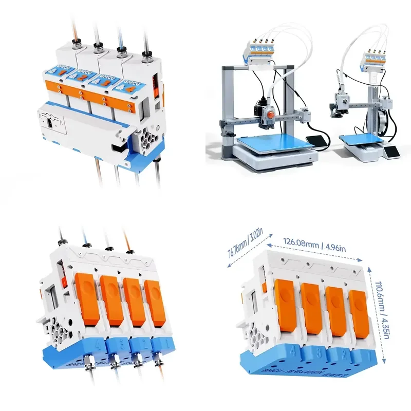 Brand for BMCU 370C AMS 4 Channel Multi Filament System 3D Printer AMS Unit / Automatic Filament Feeder / Multi Color