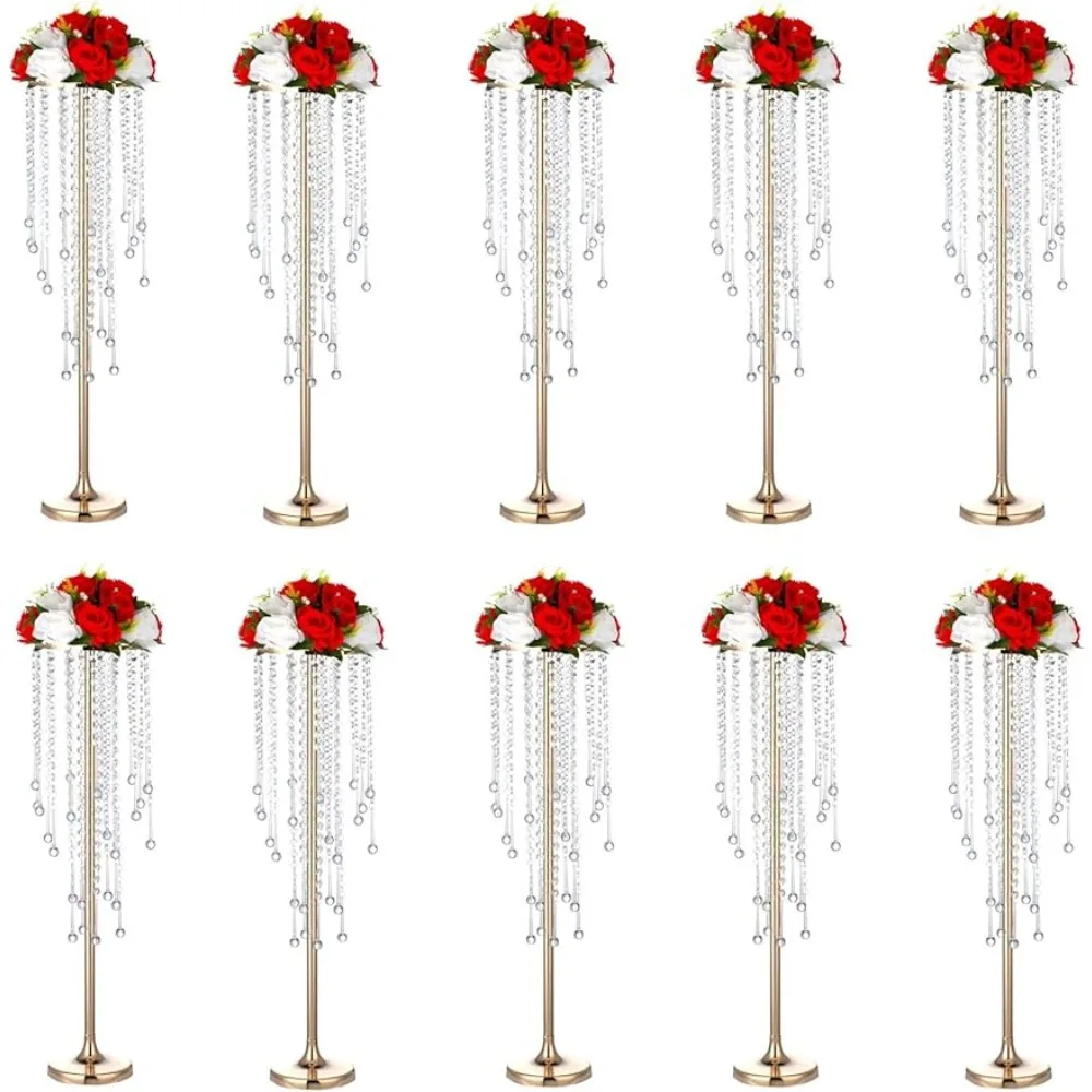 

Wedding Accessories 10 Pcs 29.5 Inches Crystal Flower Stand Wedding Centerpieces for Tables Weddings Events