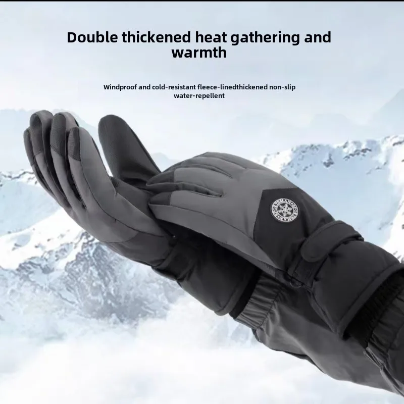 Winter Outdoor Skiing Gloves Touch Screen Waterproof Windproof Thermal Gloves Running Ski Cycling Driving Hiking for Men Women