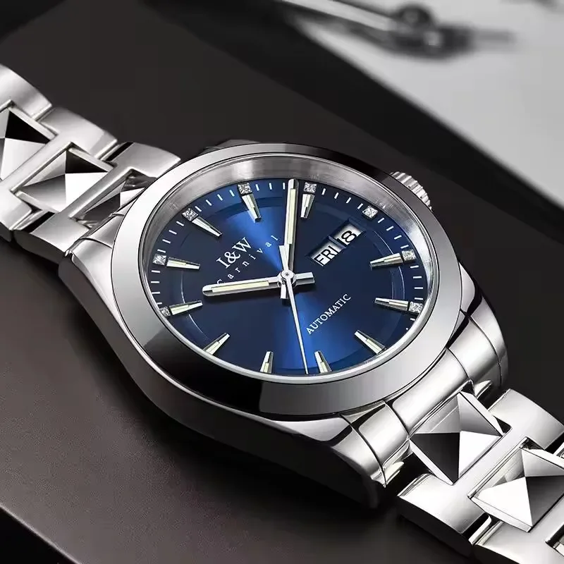 IW كرنفال ساعات المعصم الميكانيكية ساعة المعصم الملحقات المتقدمة للرجال الحركة التلقائية الياقوت مرآة الساعات الذكور