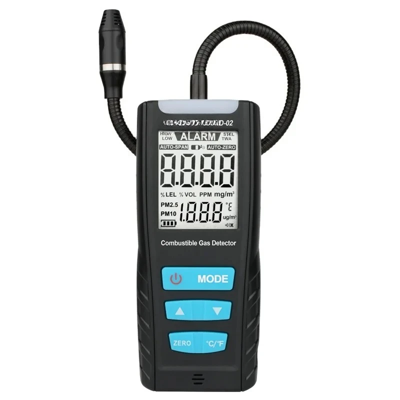Portable Gas Analyzer Leak Detector for CH4 CO C2H6 - Combustible Gas Analyser for Safety And Industrial Use
