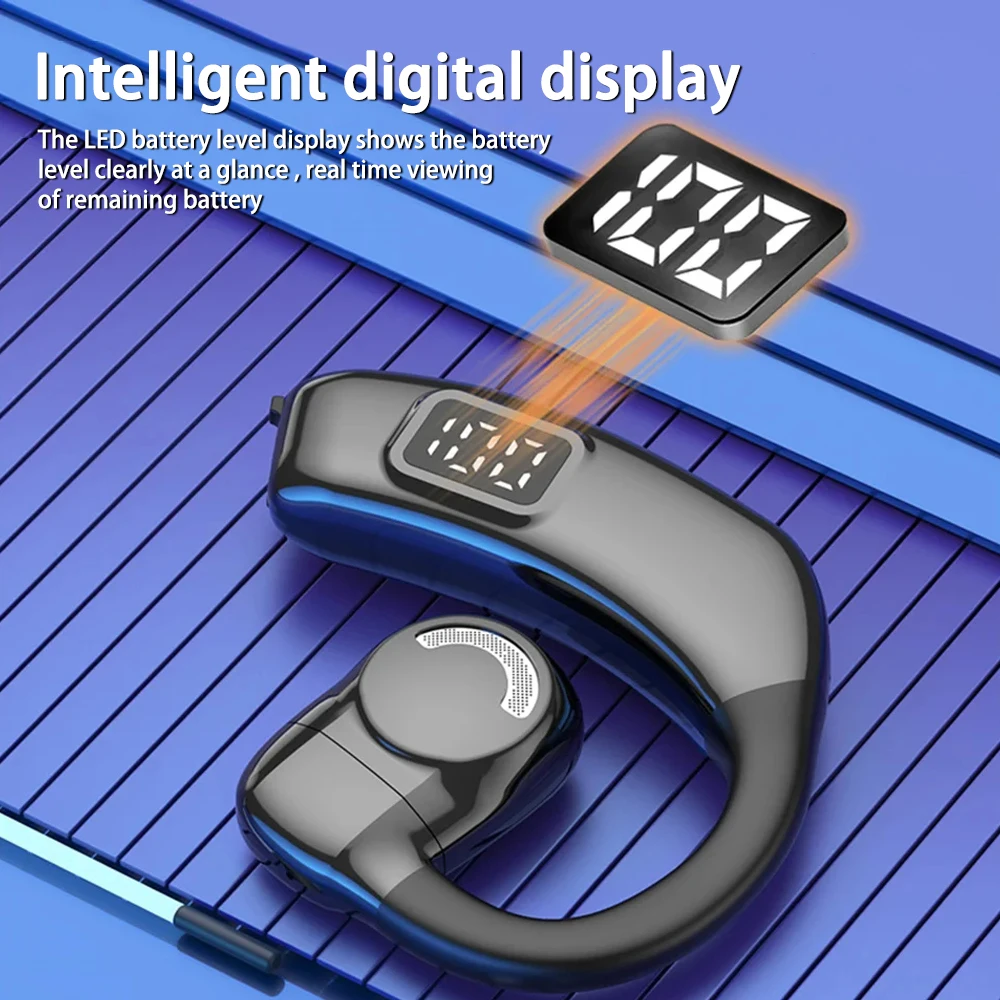 Auriculares inalámbricos Bluetooth con micrófono manos libres, cascos de conducción ósea, auriculares con reducción de ruido para iPhone Xiaomi