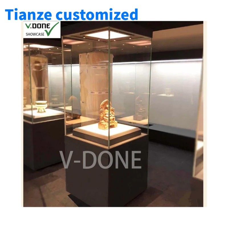 [Customized]Commercial wall mounted embedded museum display cabinet sale