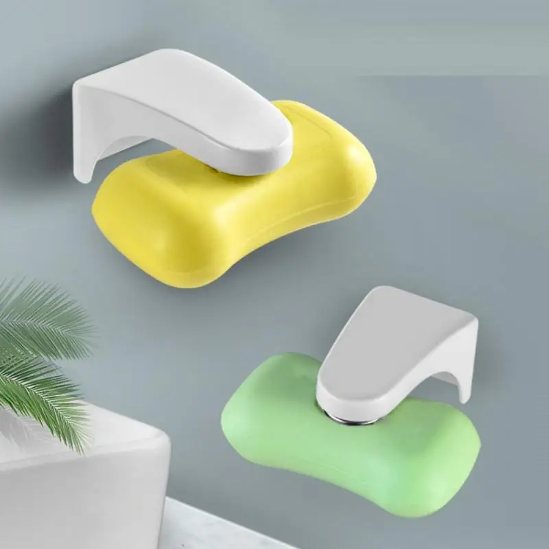 Magnetic Soap Holder Soap Dish Punch-free Wall Hanging Drain Soap Holder Household Toilet Soap Rack Bathroom Accessories