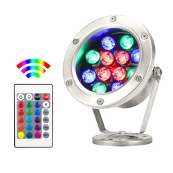 RGB Led Underwater 3W 9W 18W 27W Light Pond Submersible IP68 Night Lamp DC 12V 24V Outdoor Garden Swimming Pool Party Landscape
