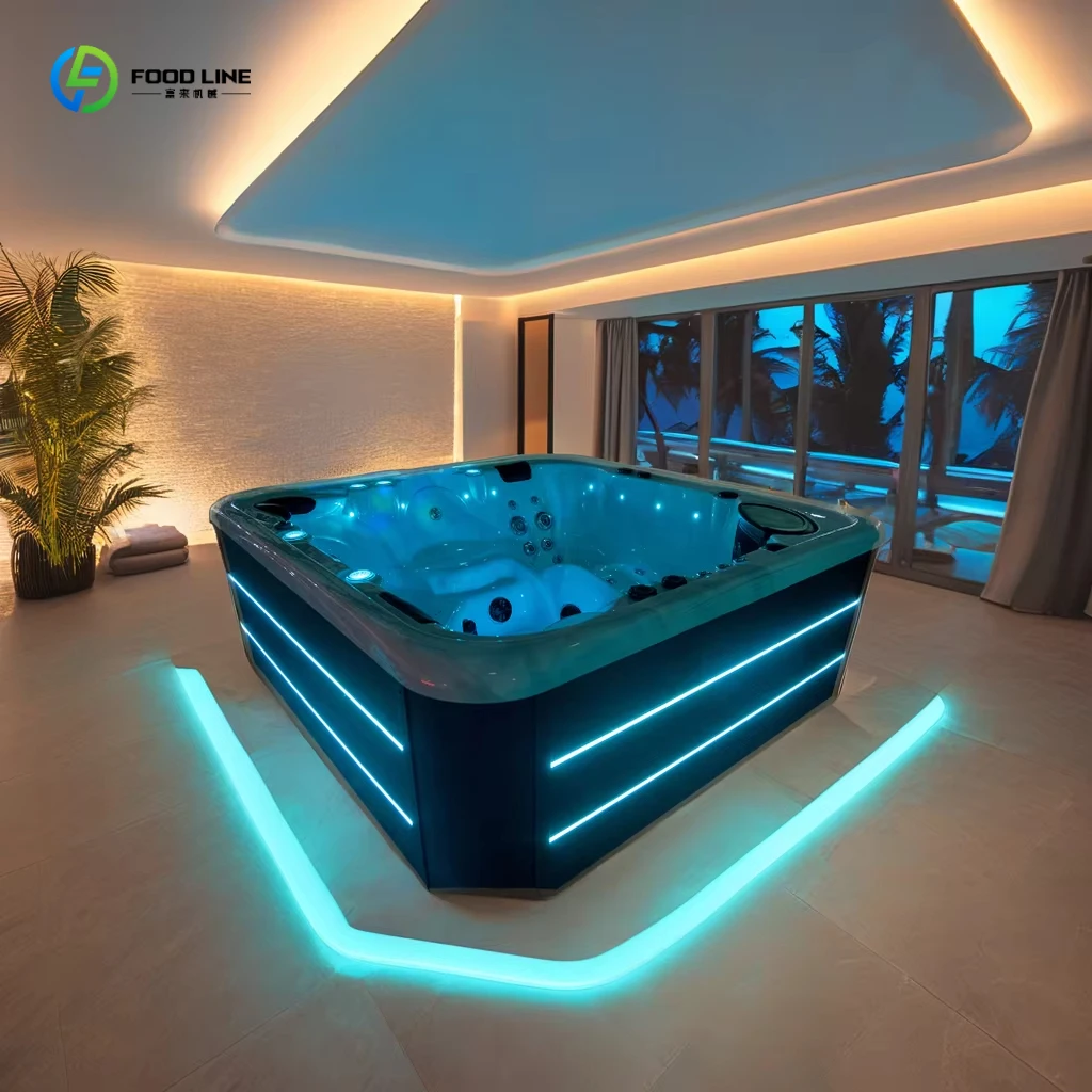 2-Person Outdoor Portable Hot Tub Spa, 130 Bubble Jet Inflatable Massage Pool, Heated for Deck & Rooftop Wholesaled
