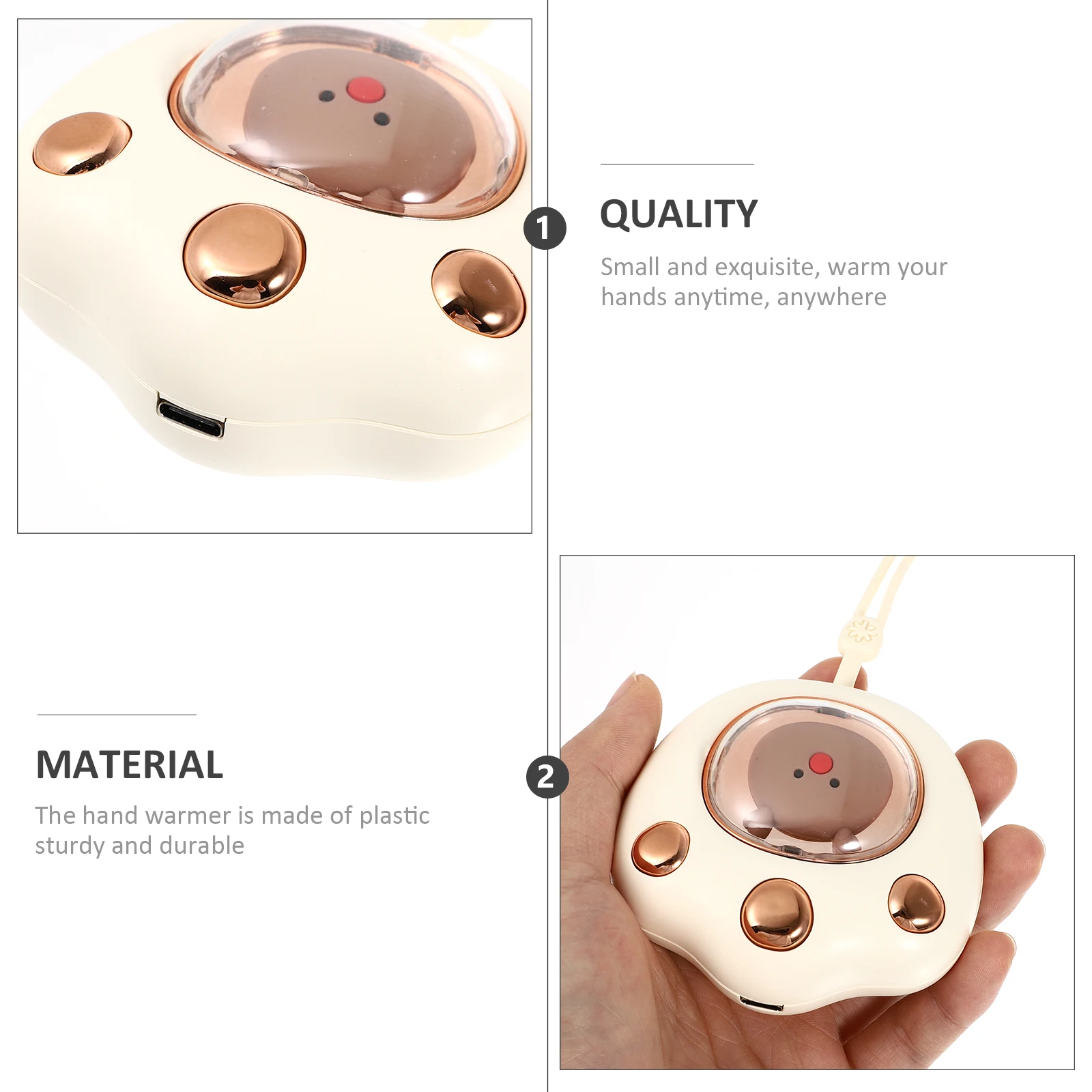 

Hand Warmer Portable Cat Claw Heater Handy Winter Heating Plastic Student Pocket