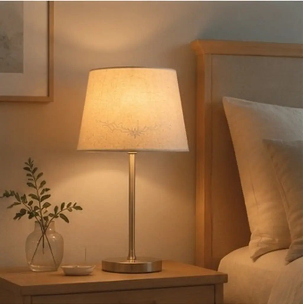 E27 E14 Compatible Linen Lampshade Table Lamp Cover Soft Fabric Texture Warm Atmosphere Eye Protection Bedroom Living Room