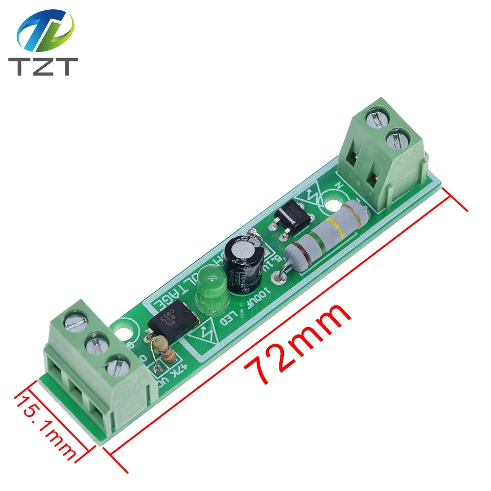 1-Bit AC 220V Optocoupler Isolation Module Voltage Detect Board Adaptive 3-5V For PLC PC817 Isolamento Fotoaccoppiatore Module