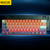 MUCAI 61 key mechanical keyboard red switch RGB backlight hot swappable compact and practical designed for gaming and typing