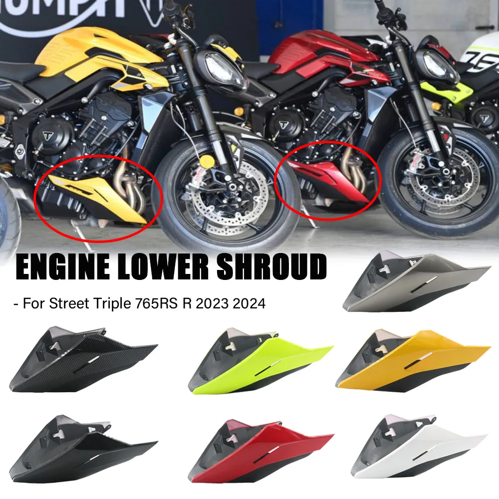 For Street Triple 765RS 765R 2023 2024 ABS Engine Lower Shroud Motorcycle engine lower spoiler Chassis cover