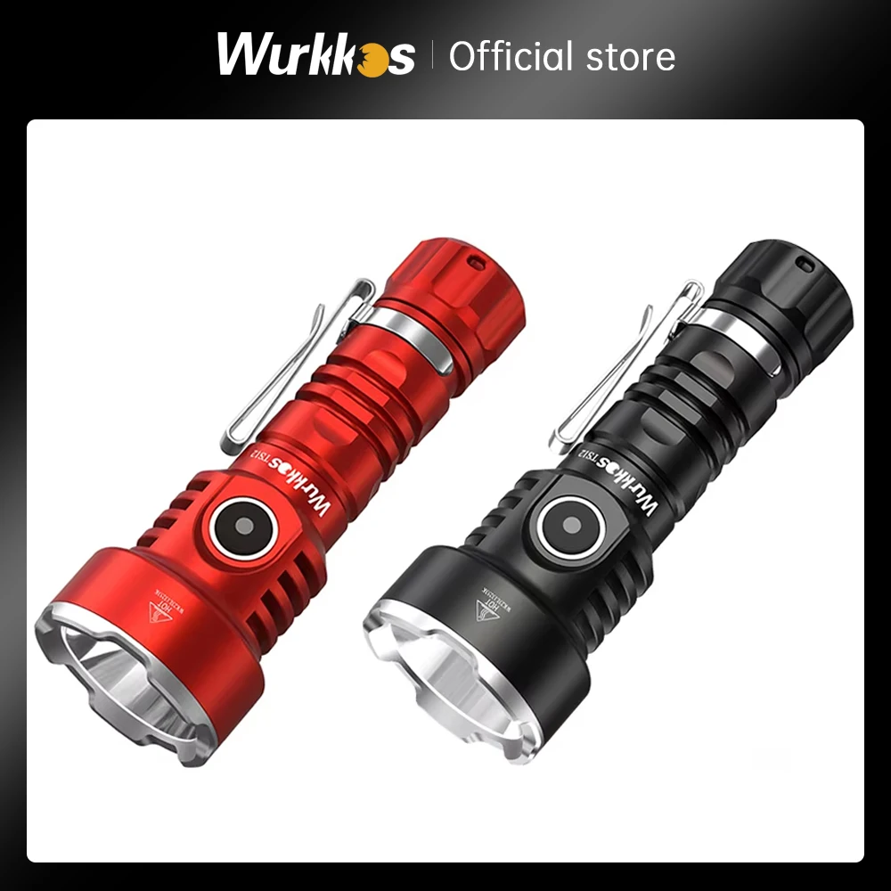 Wurkkos TS12 Mini 14500 Rechargeable EDC Flashlight 1050LM Throw 432M SFT25R LED IP68 Waterproof Magnetic Tail Torch with Bezel
