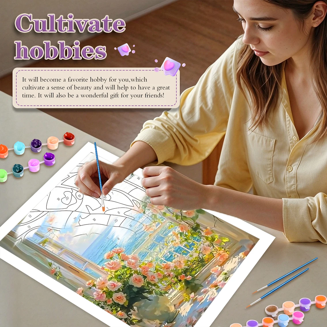 GATYZTORY Painting By Number Adults Art Stuff Picture Paint Landscape Seascape Picture Wall For Drawing Markers By Numbers Oil