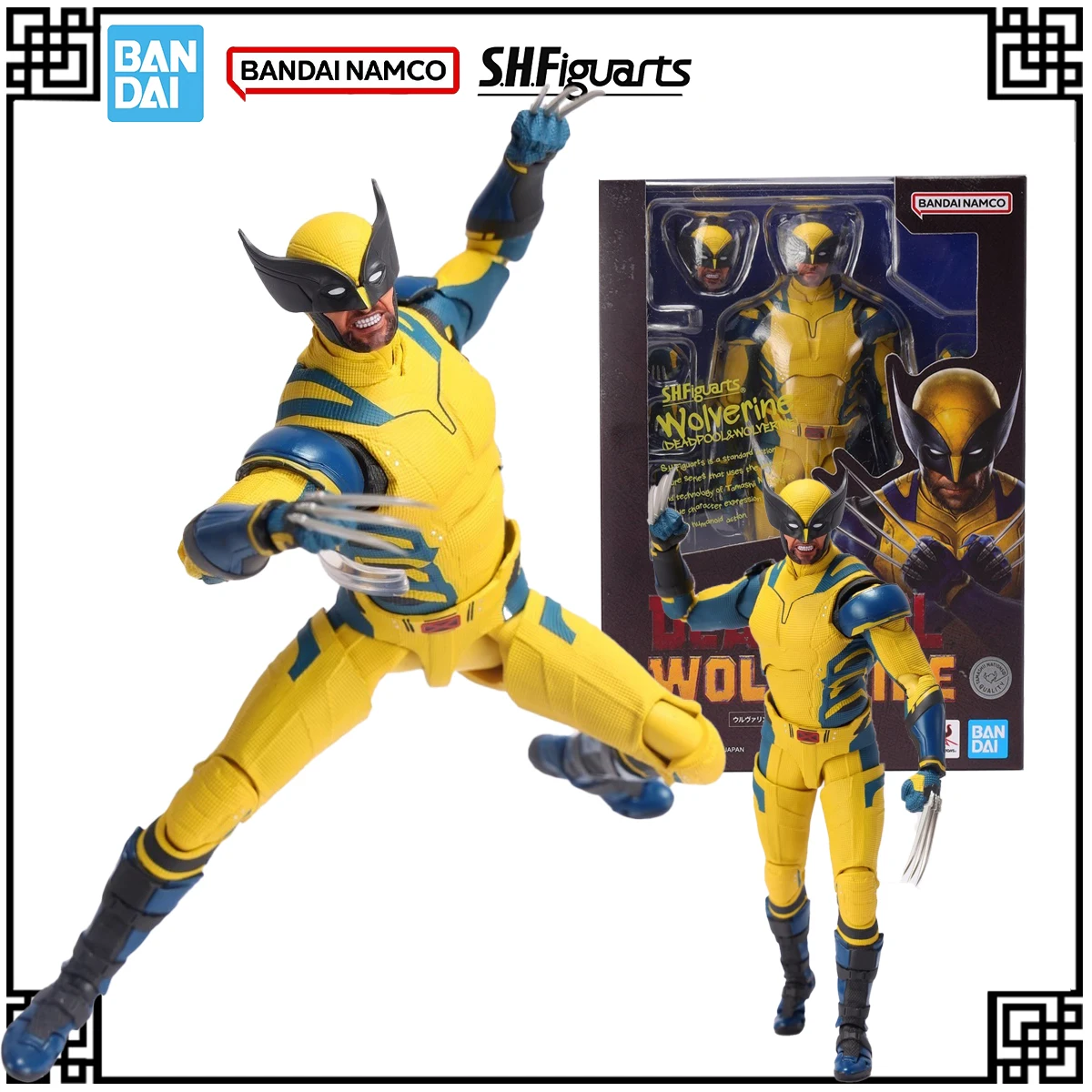 

In Stock Bandai Genuine Original SHF The Suicide Squad Anime Figure WOLVERINE DEADPOOL&WOLVERINE Action Figures Toys For Boys