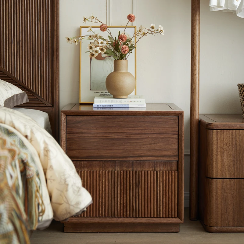Storage Rustic Nightstands Wood VintageBedroom Mid Century Wood Bedside Table Nordic Luxury Mesitas De Noche Night Stand