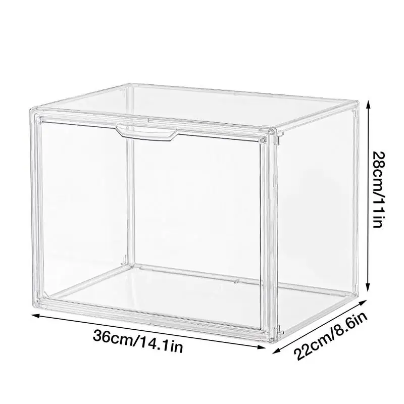 Clear Purse Storage Box Transparent Handbag Wallets Books Storage Organizer Luxury Stackable Display Rack With Magnetic Door