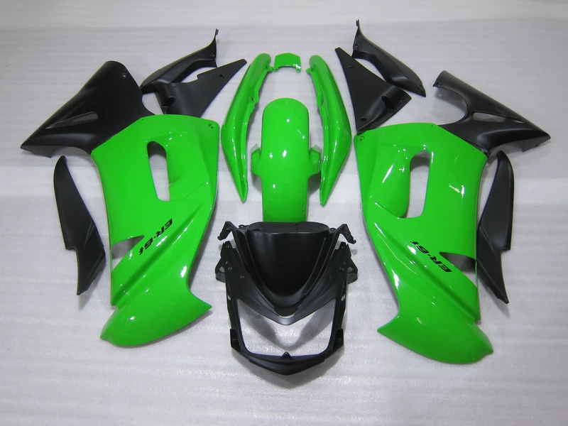 

Free customize fairing kit for Kawasaki Ninja 650R 06 07 08 green black fairings set 650r 2006 2007 2008 OW04