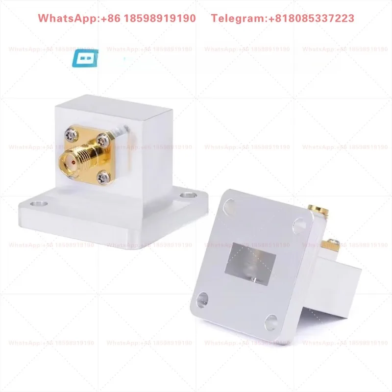 WR-62 to for SMA Female Right Angle Waveguide to Coax Adapters with UBR140 Flange 11.9-18GHz Telecom Parts