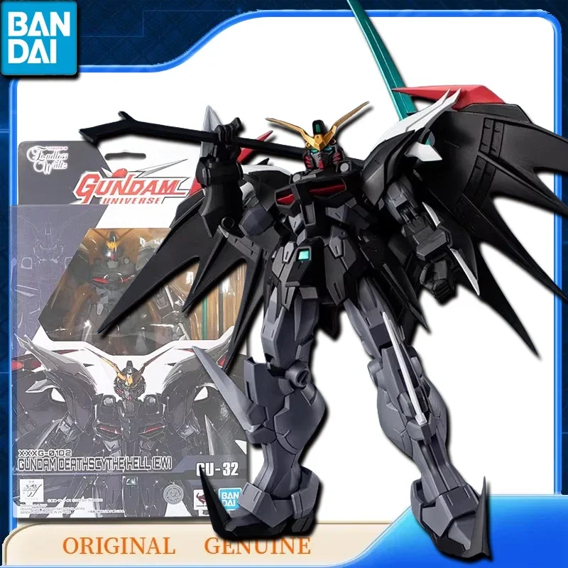 Bandai Original  XXXG-01D2 GUNDAM DEATHSCYTHE HELL(EW) GU-32 Anime Action Figures Toys for Kids Gift Assembly Model Ornaments