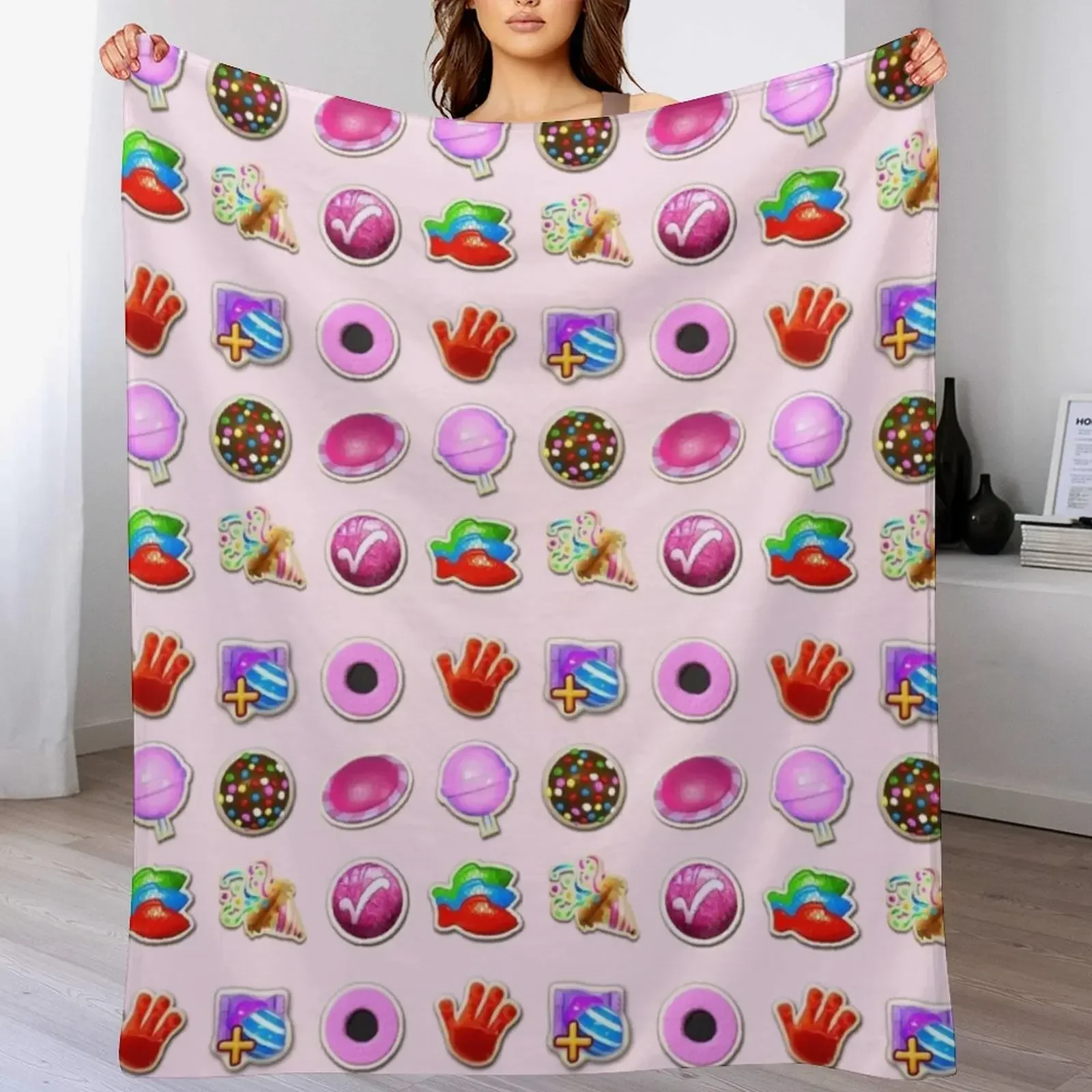 Booster Stash Candy Crush Throw Blanket Decorative Sofa Softest warm winter Blankets