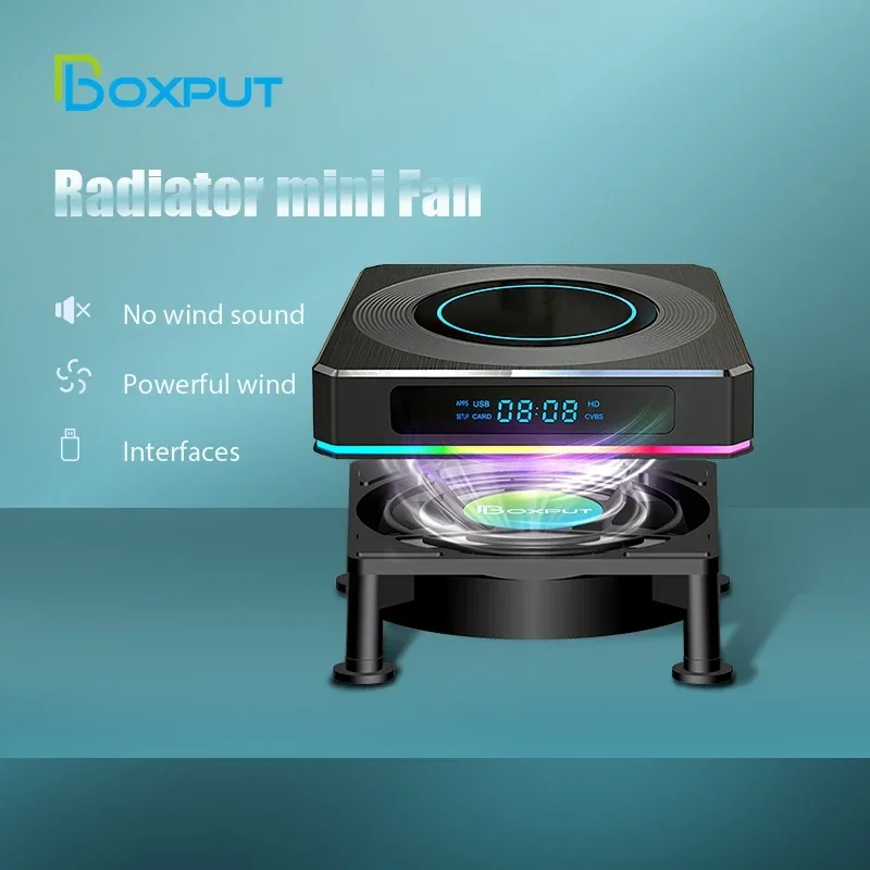 Mini Fan USB DC 5V Power Radiator Anti-skid Pad for Android TV Box Smart Set Top Box Wireless Silent Cooler C1 Plus Cooling Fan