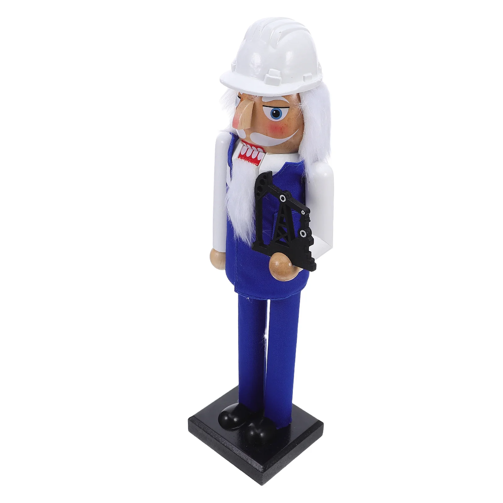 

14.15 Inch Wooden Engineer Nutcracker Hand Painted Christmas Decoration for Mantel Table Desktop Holiday Centerpiece Xmas