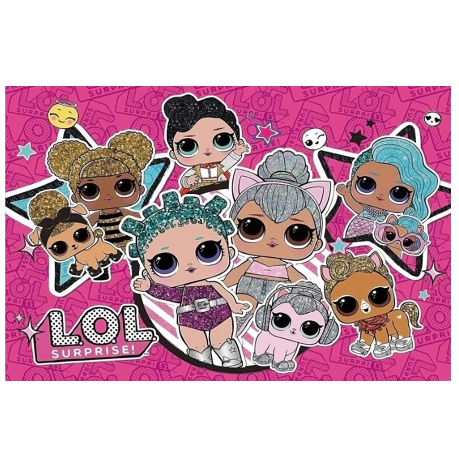 lol Tema bambola a sorpresa Doccia Gioco caldo Fondale in stoffa Compleanno per bambini Sfondo fotografico per decorazioni per feste Fondali per ragazzi