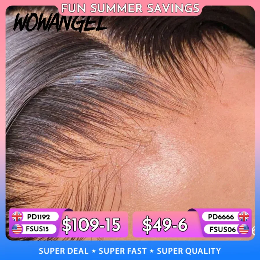 WOW ANGEL HD Lace 5x5 6x6 13x4 13x6 HD Lace Frontal Only Melt Skin Straight Hair Pre Plucked invisible HD Lace Closure Only