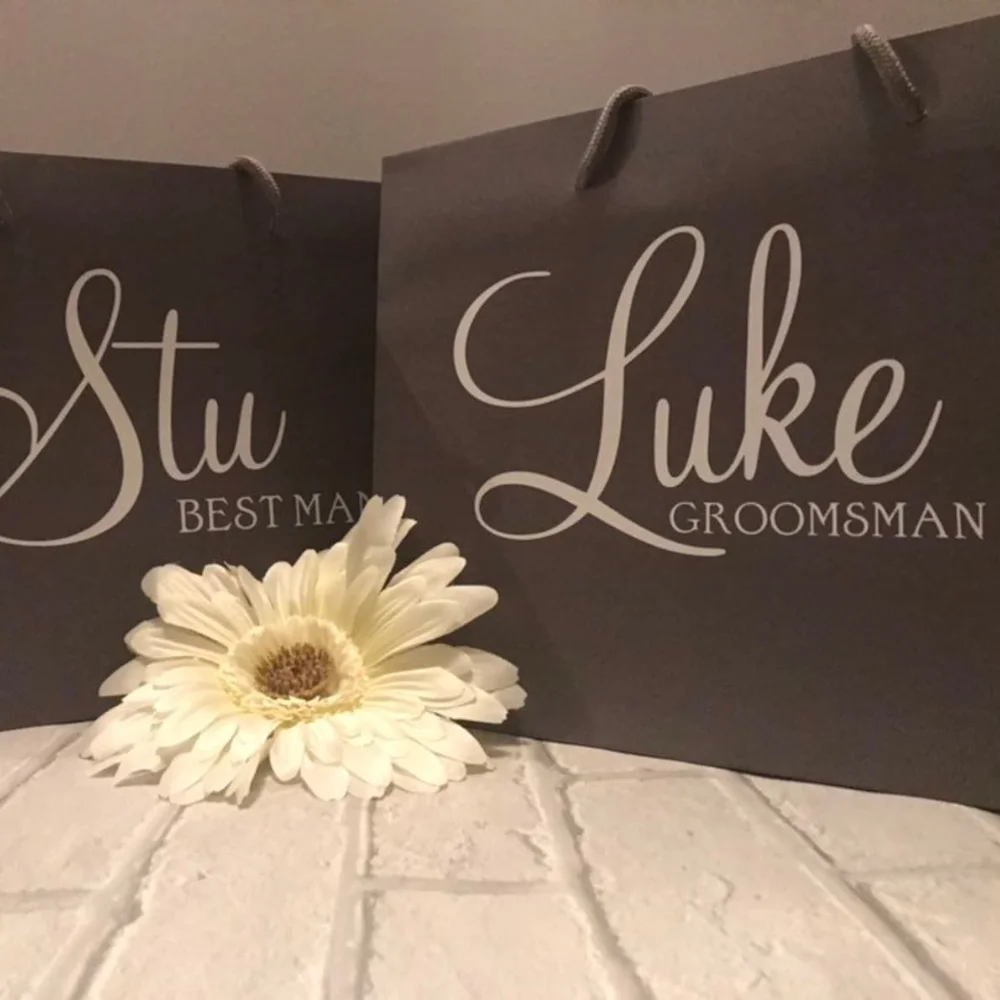 Personalized Gift Bags Groomsman Or Bridesmaid Wedding Proposal Favors Best Friend Gift Fathers Day Gift Party Custom Name