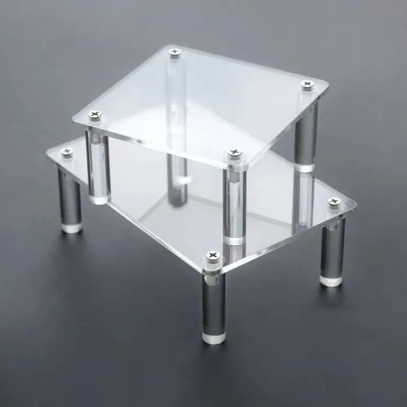Optional Height Transparent Acrylic Display Stand Cosmetic, Toy, Handbag Display Stand Single Stackable Decorative Stand
