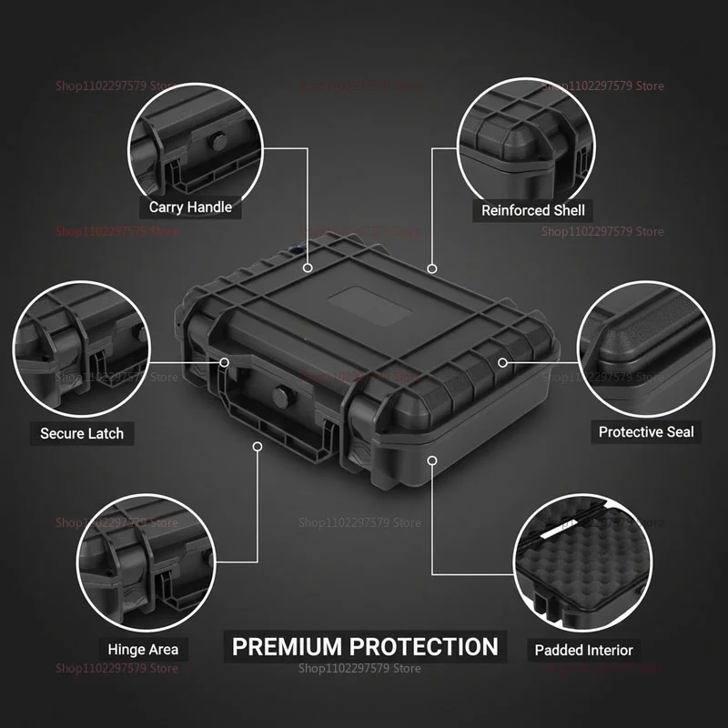 Multifunctional Small Protective Tool Box, Thickened Anti‑Fall Shell, Portable Storage Safety Box for Instrument Accessories