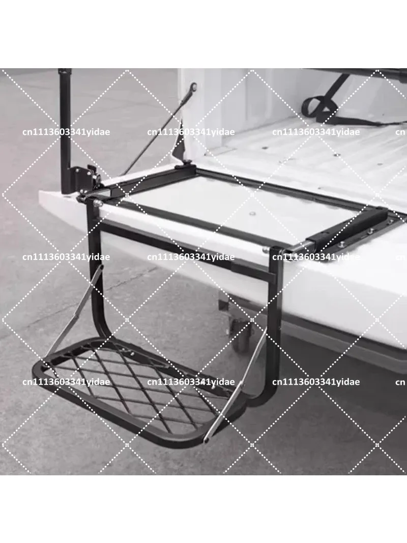 Folding Tailgate Ladder, Heavy Duty Truck Climbing Step, Car Cargo Access & Maintenance Tool