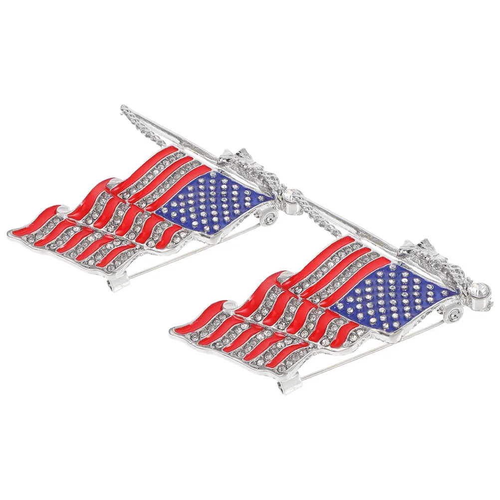 

American Flag Brooch Patriotic Accessories Durable Craftsmanship Lightweight Lapel Pins Suit Backpack Badge 4th July Jewelry