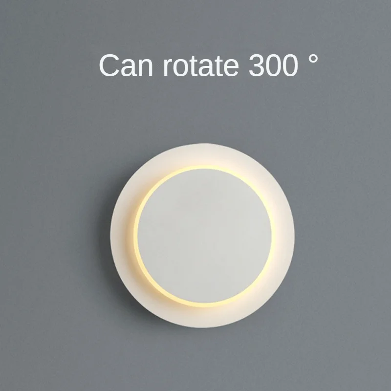 Minimalismo moderno Lampada da parete nordica girevole per camera da letto Comodino Sala da pranzo Scala Corridoio Apparecchi di illuminazione da parete per interni