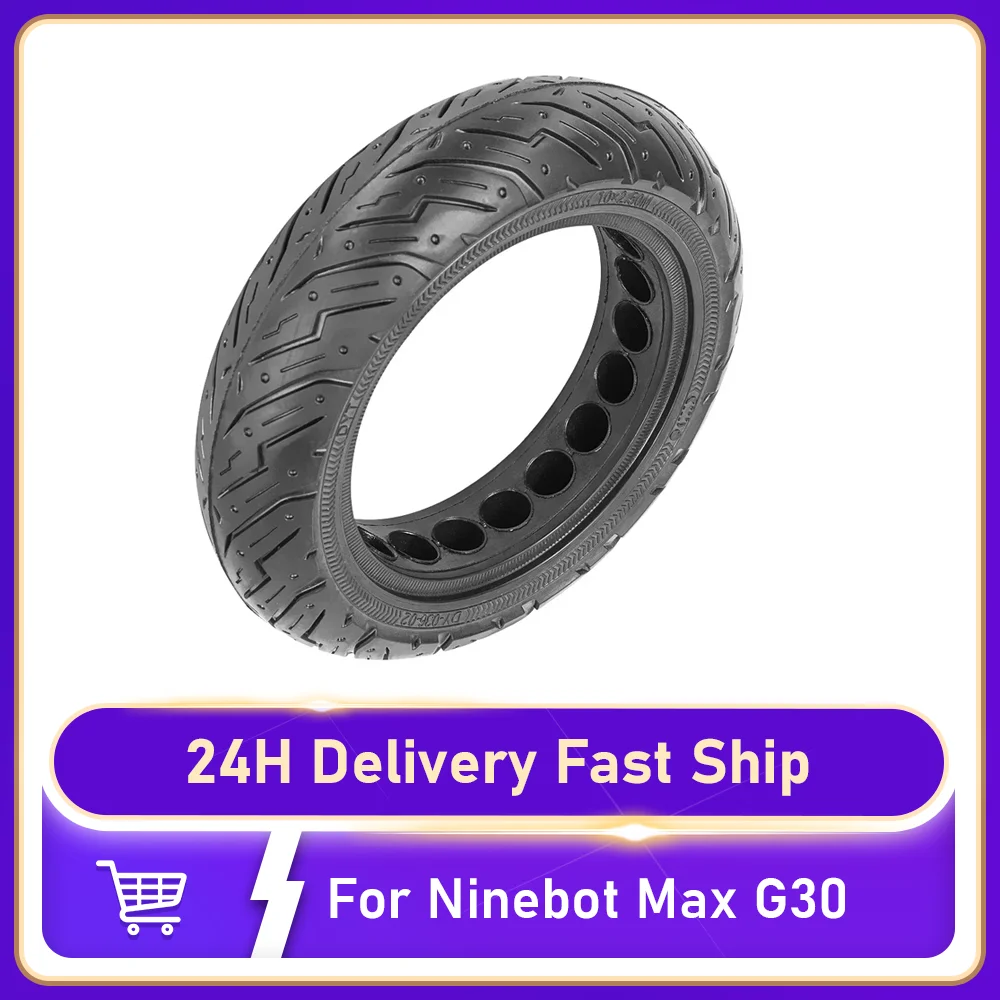 

10 Inch 10x2.50 Rubber Solid Tyres For Ninebot Max G30 Gotrax G5 G6 Hiboy Max 3 Electric Scooter 60 70-6.5 Rubber Tubeless Tyres