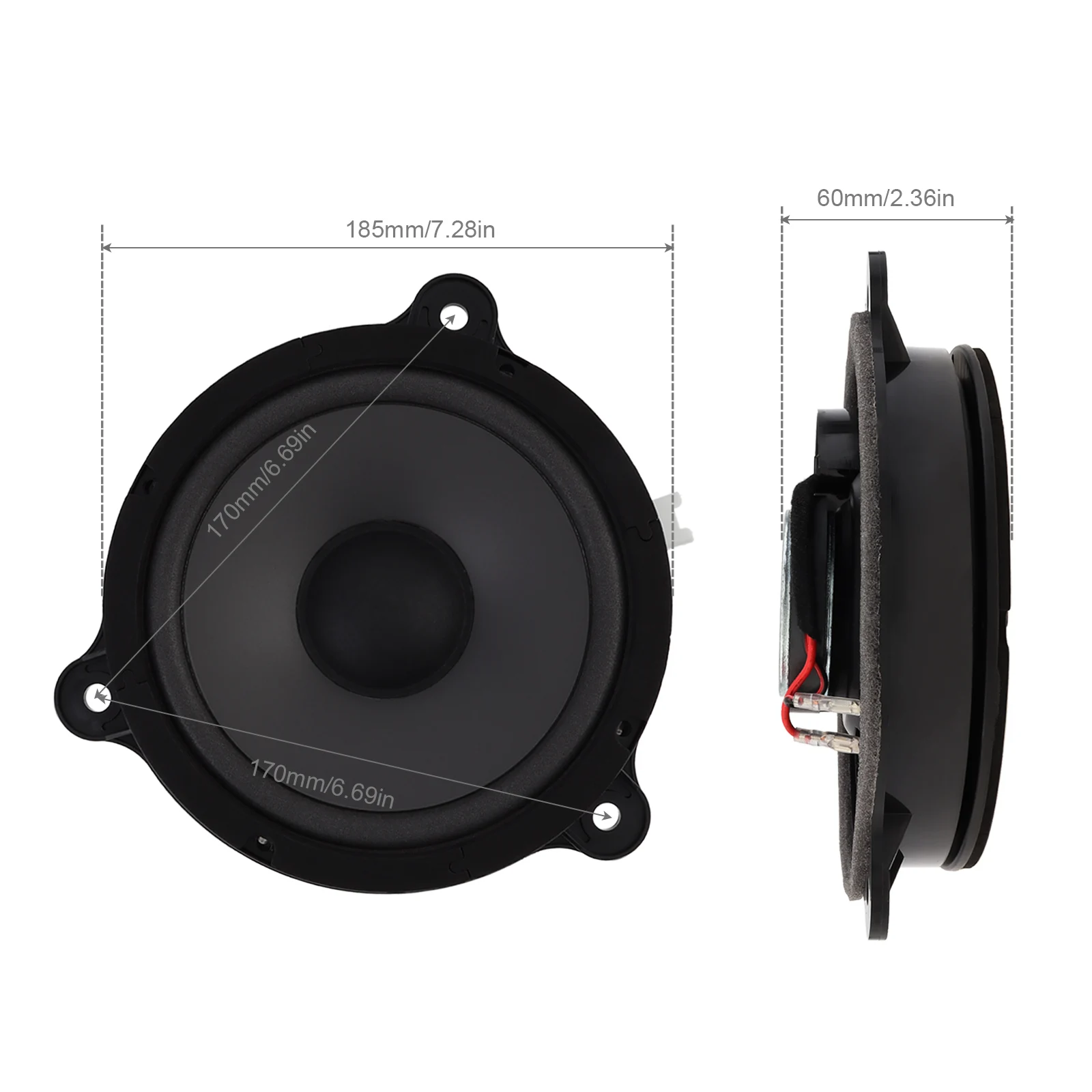 2pcs 6.5 Inch 600W 2-Way Car Speakers Auto Music Stereo Full Range Frequency Hifi Speaker Fit for Nissan