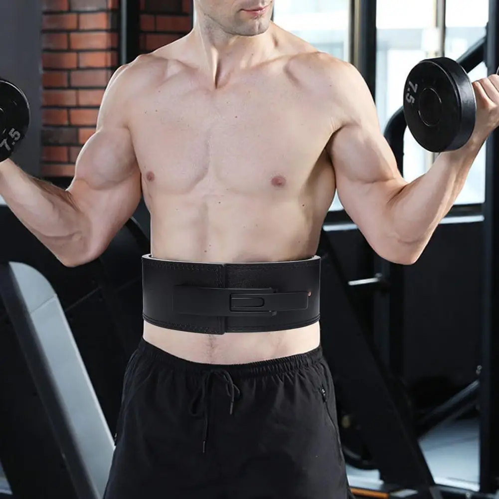 

Excellent Waist Belt Immense Thickness Fitness Belt Adjustable Firm Stitching Fitness Waist Belt Protection