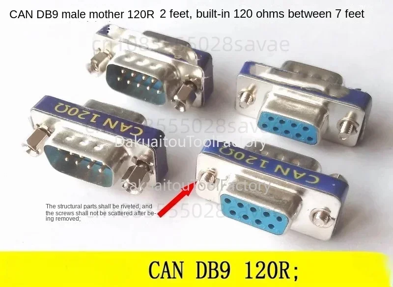 

DB9 Type Male to Female CAN Network Terminal Resistance Compatible with RS485 Built-in 120 Ohm