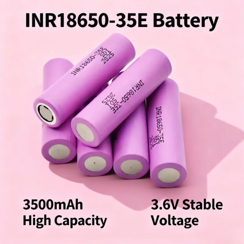 100% New 3.7V 35E 3500mAh 18650 Max 20A Discharge Power Battery For Mobile power batteries
