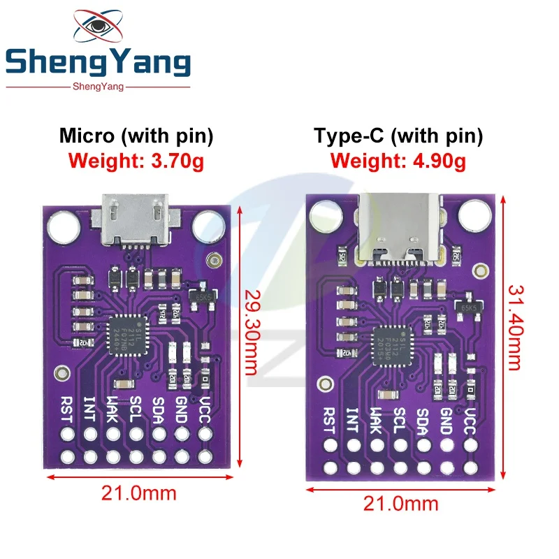 1/3PCS CP2112 Micro/Type-c Debug Board USB To I2C Module For Arduino