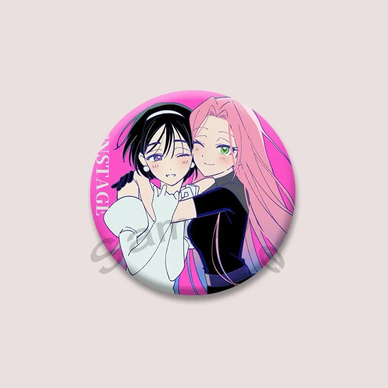 Cute Love Mizi and Sua Brooch Anime Alien Stage Pins Clothing Backpack Hat Accessories Cartoon Cosplay Badge Gifts for Friends