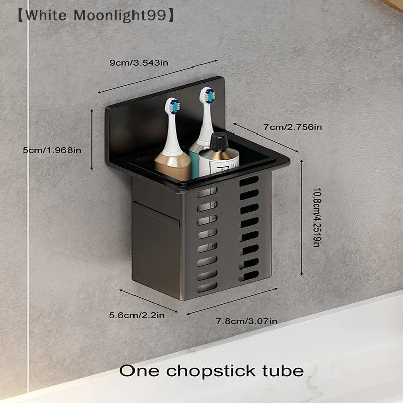 1 Functional Toothpaste Bathroom Toothbrush Stand Wall-mounted Toothbrush Storage Rack Bathroom Storage Rack