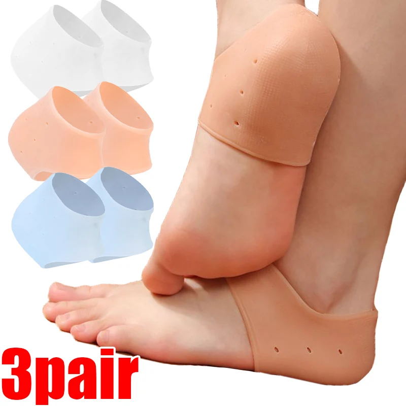 Silicone Socks Foot Care Moisturizing Gel Heel Protectors Dry Cracked Foot Pad Tools Invisible Skin Care Foot Cover Pedicure