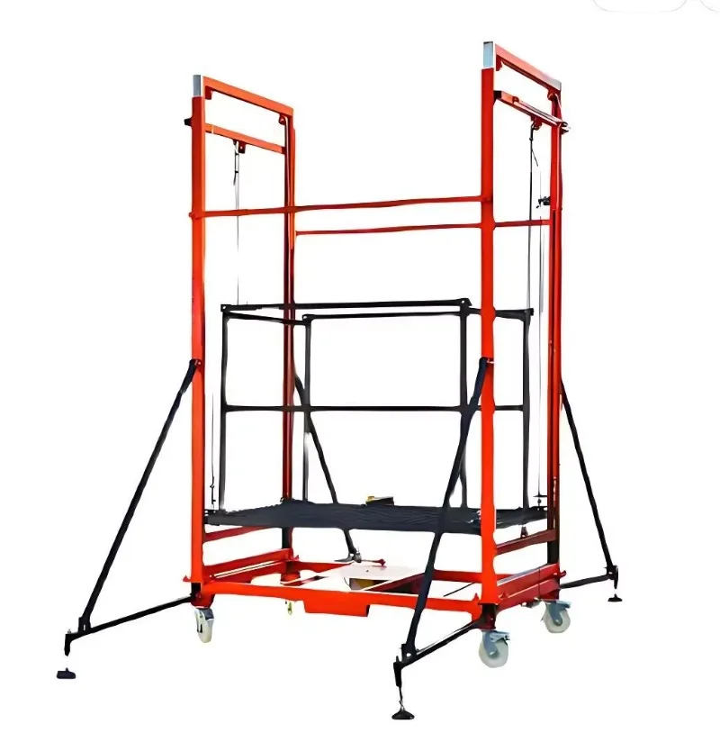 Mobile Electric Steel Scaffolding Platform Modern Design Foldable 500KG 300KGLoad Capacity Hotel Use