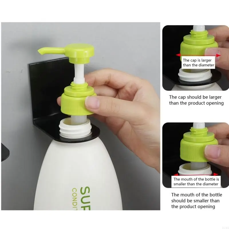 R1WB ハンガー ウォール ステッカー シャワージェル ボトル ホルダー シャンプー ハンドソープ フック ホルダー 液体石鹸ホルダー キッチン バスルーム用