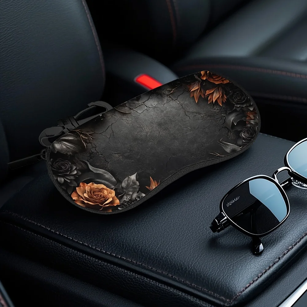 1pc, Stylish Skull Print Portable Glasses Case, Lightweight and Stylish, Perfect for Storing and Reading Glasses